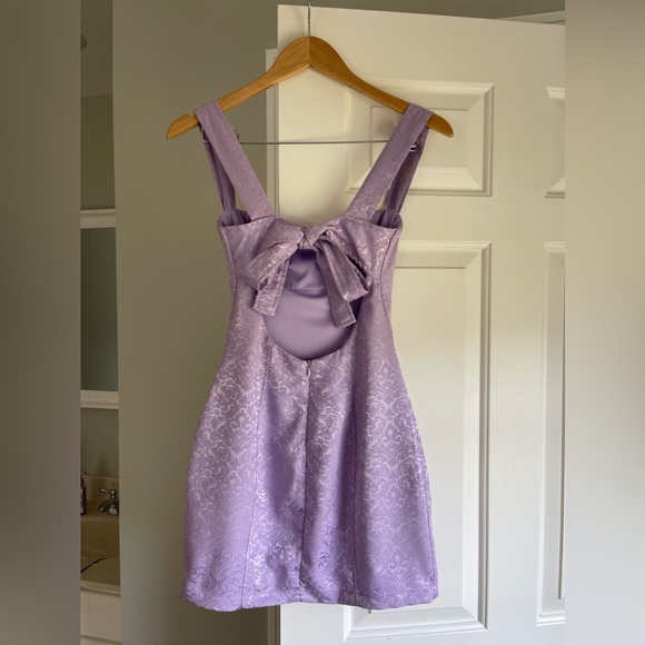 Lucy in the Sky Reese Jacquard Dress in Lavender - Picture 2 of 2